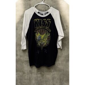 Vintage KISS "Hotter Than Hell" Shirt 3/4 Sleeve XL